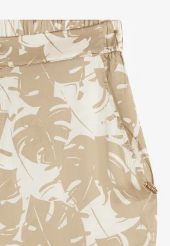 Freddy Pantaloni donna in satin di viscosa a fantasia tropical-Donna Tutti I Pantaloni|Pantaloni Sportivi