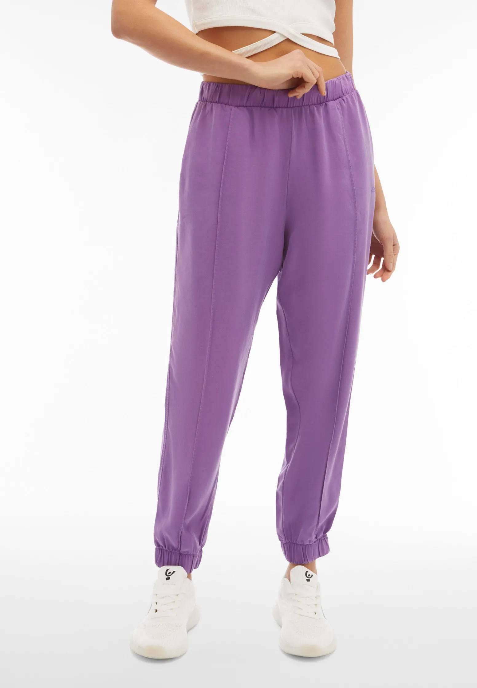 Freddy Pantaloni donna in twill lyocell con impuntura centrale-Donna Pantaloni Sportivi|Tutti I Pantaloni