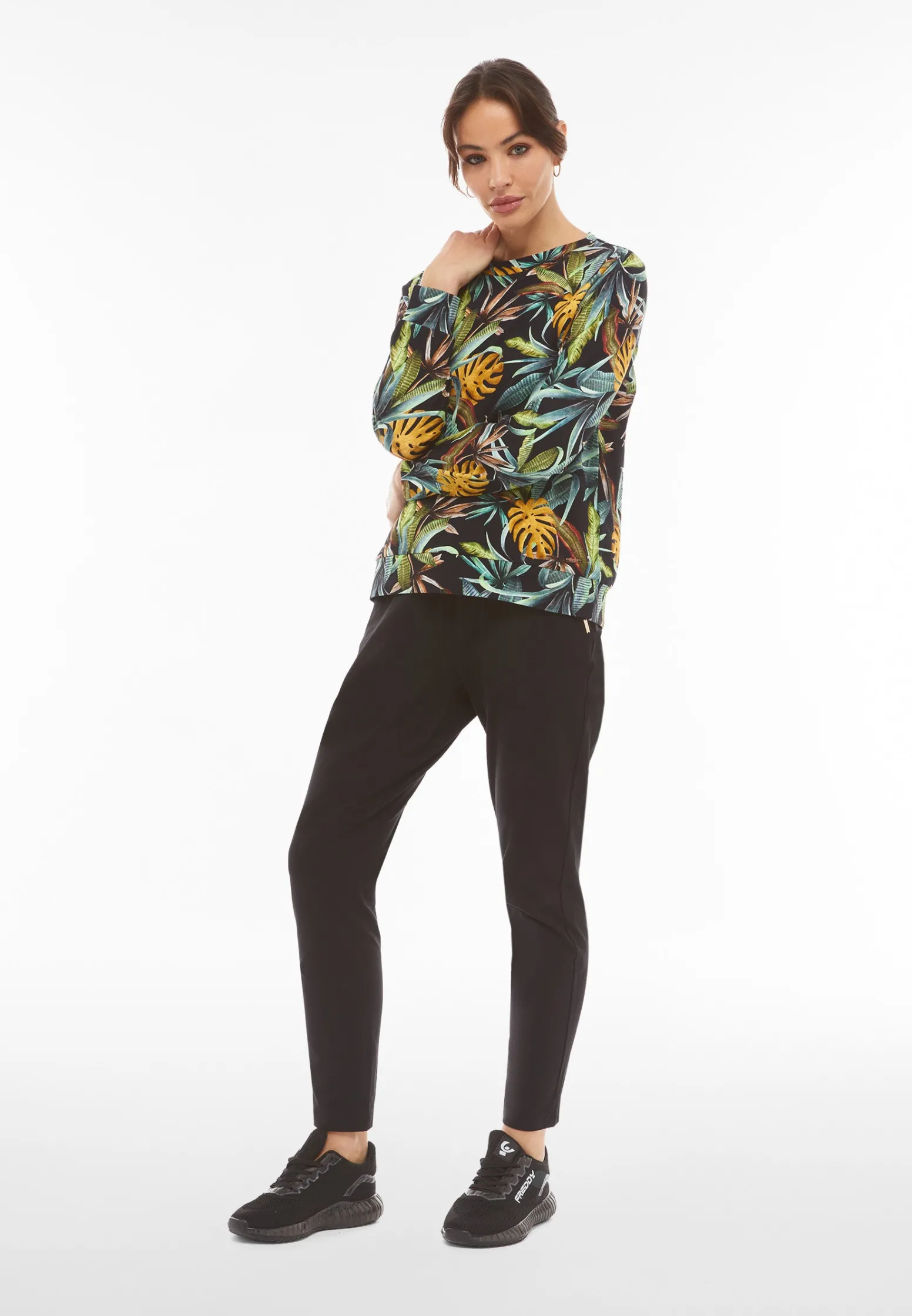 Freddy Pantaloni donna regular fit in jersey stretch-Donna Pantaloni Sportivi|Tutti I Pantaloni