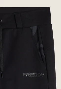 Freddy Pantaloni donna slim fit in felpa con apertura sul fondo-Donna Pilates|Ginnastica