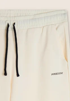 Freddy Pantaloni in French Terry modal con elastico sul fondo-Donna Pantaloni Sportivi