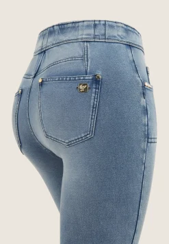 Freddy Pantaloni in jersey denim vita media con cucitura decorativa-Donna Jeans E Pantaloni|Tutti I Pantaloni