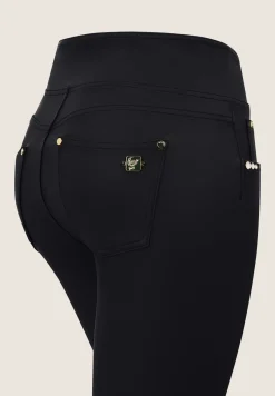 Freddy Pantaloni in Similpelle Laminata con Vita Alta a Incrocio-Donna Jeans E Pantaloni|Tutti I Pantaloni