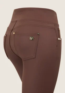 Freddy Pantaloni in Similpelle Laminata con Vita Alta a Incrocio-Donna Jeans E Pantaloni|Tutti I Pantaloni