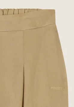 Freddy Pantaloni in Twill di Lyocell lunghezza cropped-Donna Pantaloni Sportivi