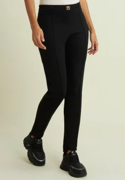 Freddy Pantaloni in viscosa con fondo asimmetrico-Donna Pantaloni Sportivi