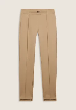 Freddy Pantaloni in viscosa con fondo asimmetrico-Donna Pantaloni Sportivi