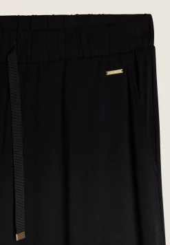 Freddy Pantaloni in viscosa effetto lino con ampi spacchi laterali-Donna Pantaloni Sportivi|Tutti I Pantaloni
