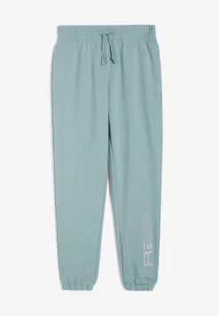 Freddy Pantaloni joggers da bambina in felpa con logo sul fondo- Pantaloni Sportivi
