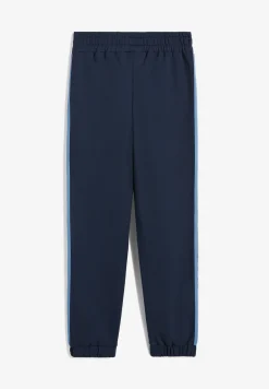 Freddy Pantaloni joggers da bambina in felpa con bande argento- Pantaloni Sportivi
