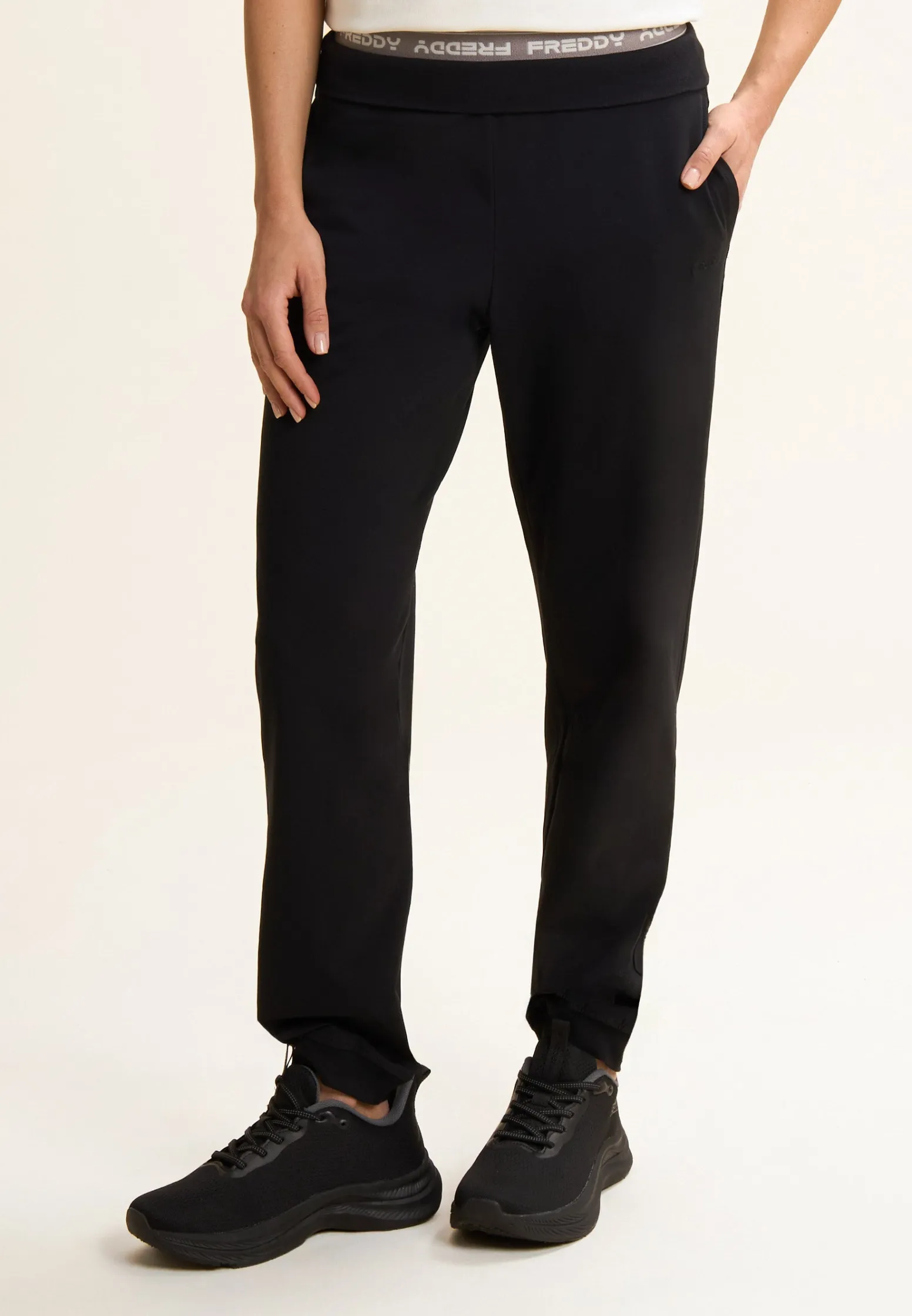 Freddy Pantaloni joggers in jersey con elastico logato scopribile-Donna Pantaloni Sportivi|Tutti I Pantaloni