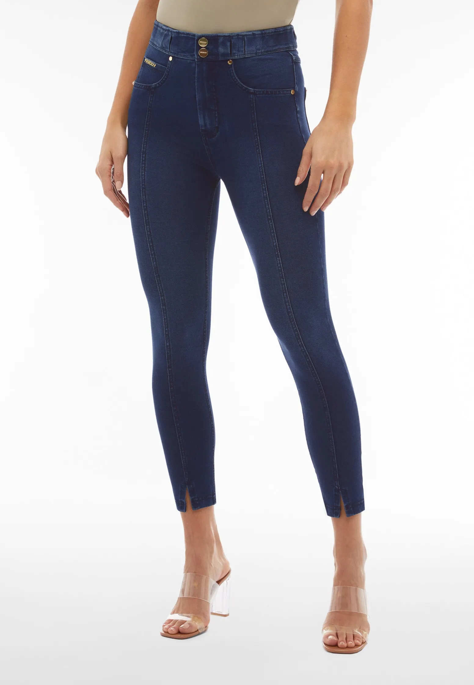 Freddy Pantaloni N.O.W.® jersey denim vita alta e spacchi sul fondo-Donna Jeans E Pantaloni|Tutti I Pantaloni