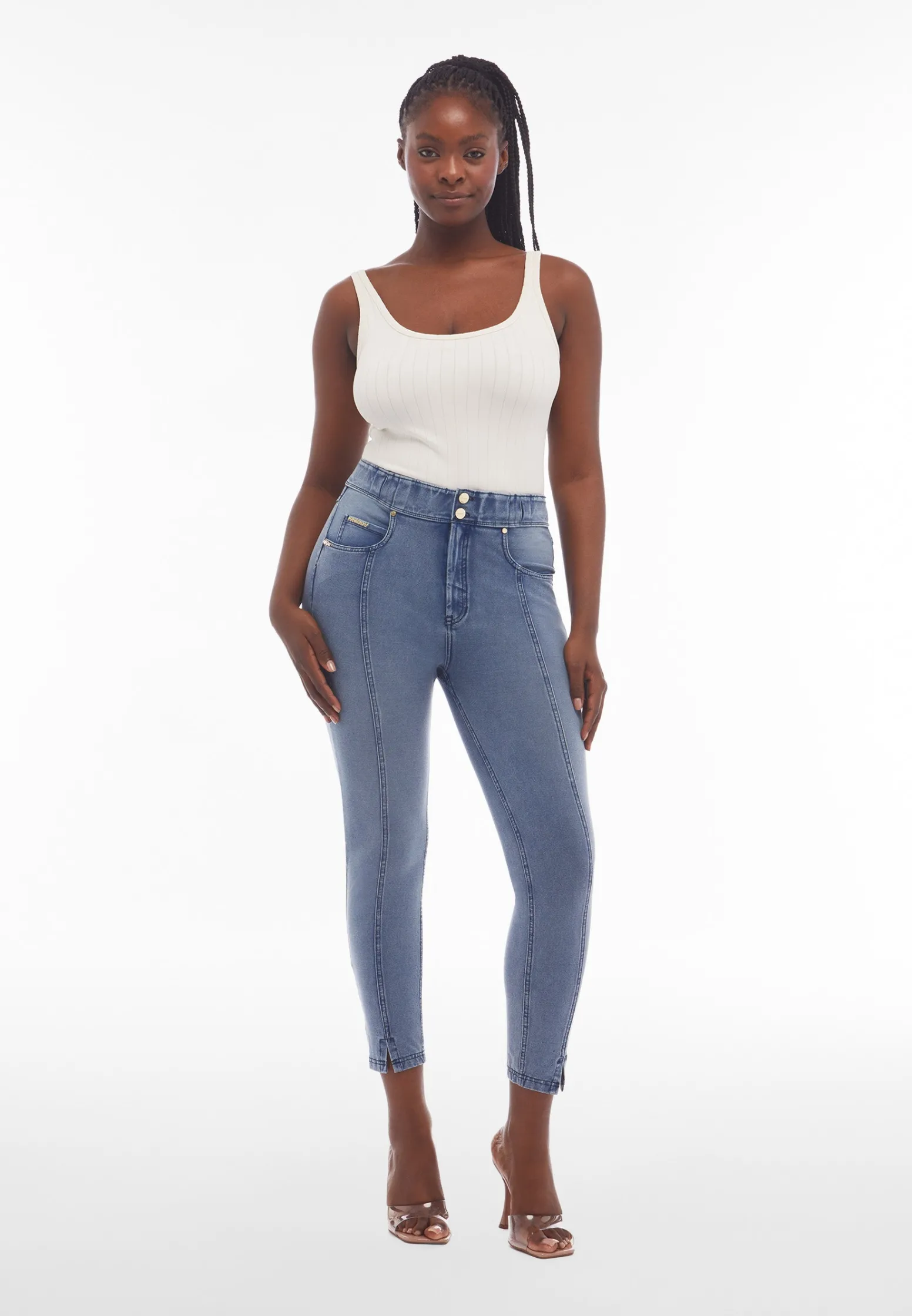 Freddy Pantaloni N.O.W.® jersey denim vita alta e spacchi sul fondo-Donna Jeans E Pantaloni|Tutti I Pantaloni