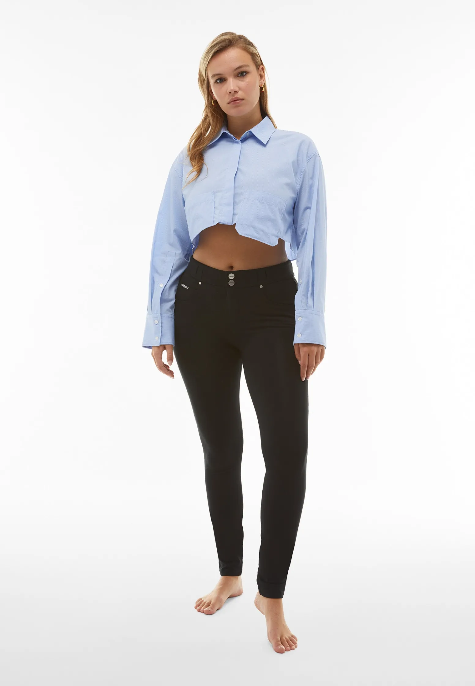 Freddy Pantaloni N.O.W.® skinny a vita media in jersey ecologico-Donna Jeans E Pantaloni|Tutti I Pantaloni