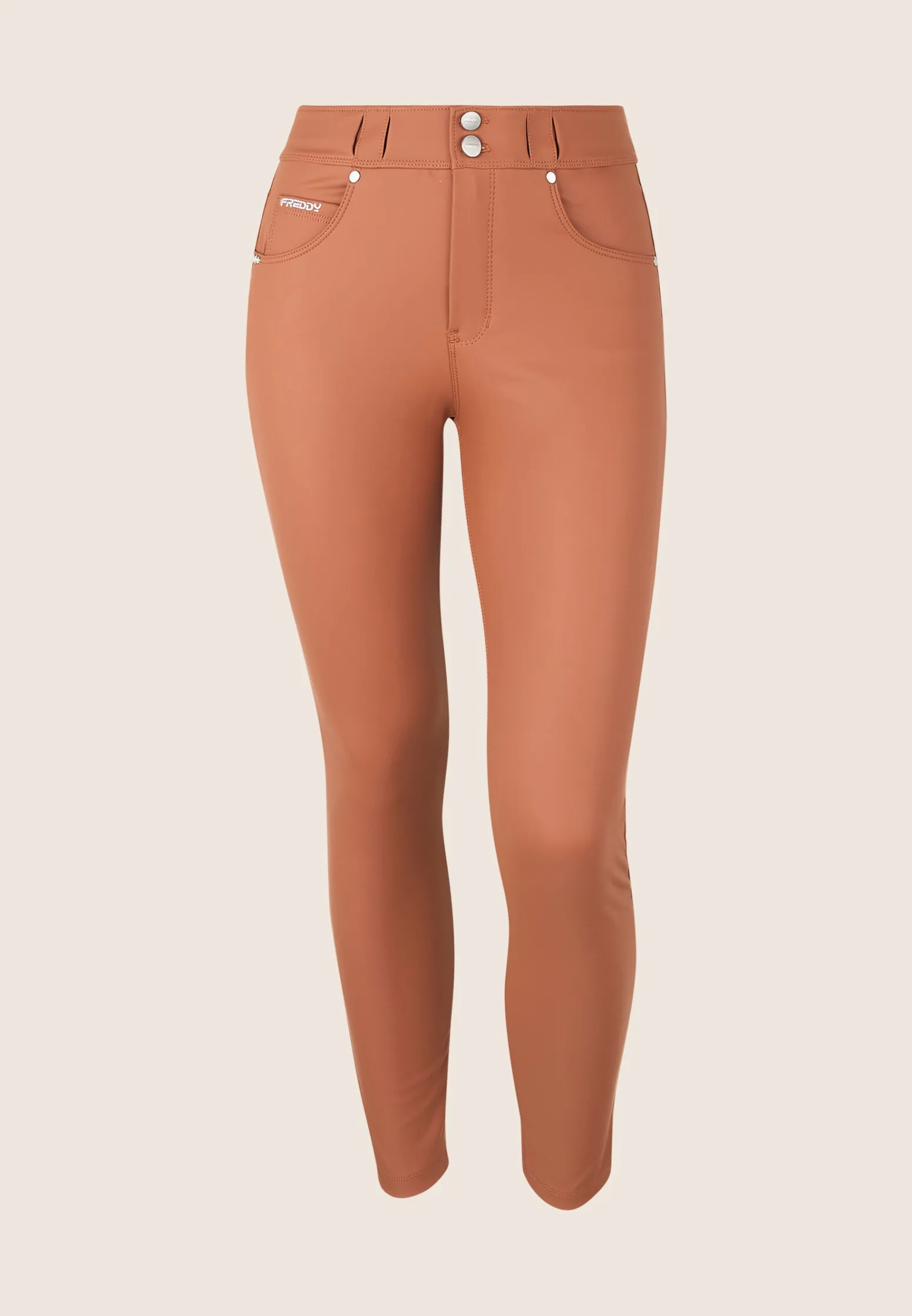 Freddy Pantaloni N.O.W.® skinny vita media in similpelle ecologica-Donna Jeans E Pantaloni|Tutti I Pantaloni