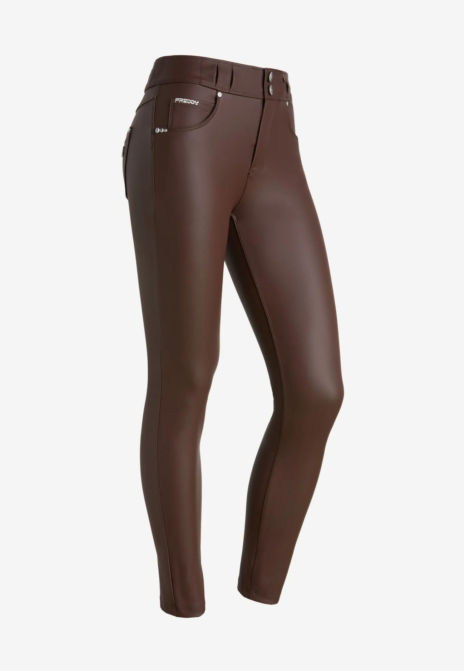 Freddy Pantaloni N.O.W.® skinny vita media in similpelle ecologica-Donna Jeans E Pantaloni|Tutti I Pantaloni