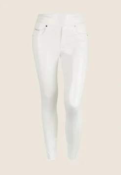 Freddy Pantaloni N.O.W. skinny vita media in Similpelle Lucida Bianca-Donna Jeans E Pantaloni|Tutti I Pantaloni