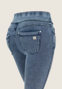 Freddy Pantaloni N.O.W.® skinny vita risvoltabile in jersey denim-Donna Jeans E Pantaloni