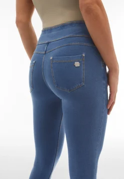 Freddy Pantaloni N.O.W.® skinny vita risvoltabile in jersey denim-Donna Jeans E Pantaloni