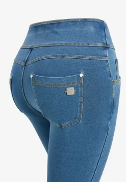 Freddy Pantaloni N.O.W.® skinny vita risvoltabile in jersey denim-Donna Jeans E Pantaloni