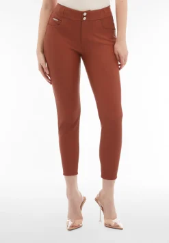 Freddy Pantaloni N.O.W.® superskinny vita media in similpelle eco-Donna Jeans E Pantaloni