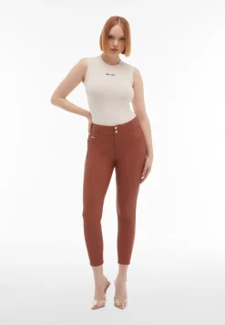 Freddy Pantaloni N.O.W.® superskinny vita media in similpelle eco-Donna Jeans E Pantaloni