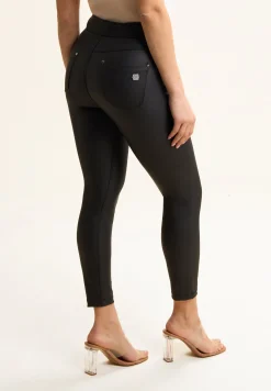 Freddy Pantaloni N.O.W.® superskinny vita media in similpelle eco-Donna Jeans E Pantaloni