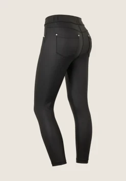 Freddy Pantaloni N.O.W.® superskinny vita media in similpelle eco-Donna Jeans E Pantaloni
