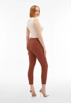 Freddy Pantaloni N.O.W.® superskinny vita media in similpelle eco-Donna Jeans E Pantaloni