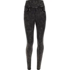 Freddy Pantaloni N.O.W.® vita risvoltabile in jersey marble wash-Donna Jeans E Pantaloni|Tutti I Pantaloni
