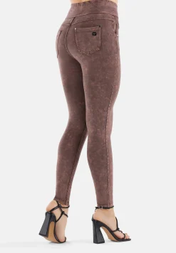 Freddy Pantaloni N.O.W.® vita risvoltabile in jersey marble wash-Donna Jeans E Pantaloni|Tutti I Pantaloni