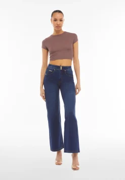 Freddy Pantaloni N.O.W.® wide leg vita alta in jersey effetto denim-Donna Tutti I Pantaloni|Jeans E Pantaloni