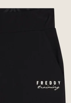 Freddy Pantaloni regular fit con fondo dritto con piccoli spacchi-Donna Pilates|Ginnastica