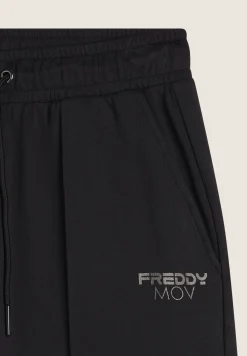 Freddy Pantaloni Regular Fit in French Terry con Elastico sul Fondo-Donna Pantaloni Sportivi
