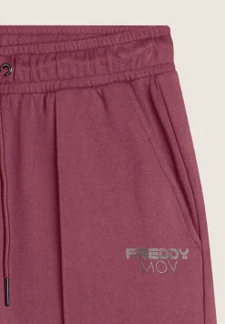 Freddy Pantaloni Regular Fit in French Terry con Elastico sul Fondo-Donna Pantaloni Sportivi