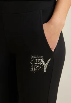 Freddy Pantaloni regular fit in jersey con polsini sul fondo-Donna Pilates|Ginnastica