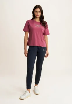 Freddy Pantaloni regular fit in jersey con fondo dritto aderente-Donna Pilates|Ginnastica