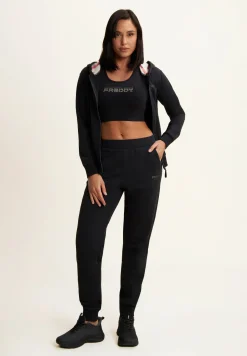 Freddy Pantaloni Regular Fit in French Terry con Polsini in Costina-Donna Pantaloni Sportivi
