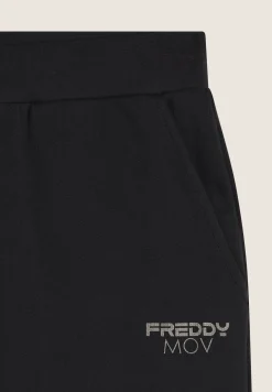 Freddy Pantaloni Regular Fit in French Terry con Polsini in Costina-Donna Pantaloni Sportivi