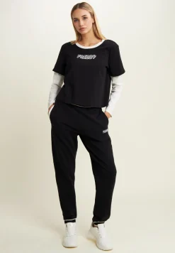 Freddy Pantaloni regular in felpa con dettagli a righe-Donna Pantaloni Sportivi