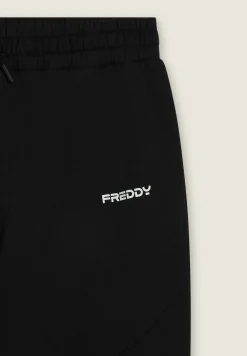 Freddy Pantaloni regular in felpa con stampa lucida e cuciture-Uomo Pantaloni Sportivi