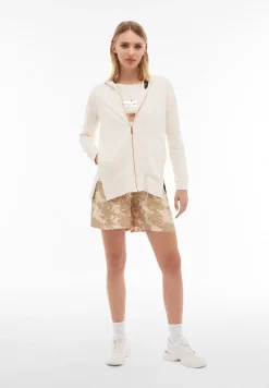 Freddy Pantaloni short donna in satin di viscosa fantasia tropical-Donna Padel|Shorts