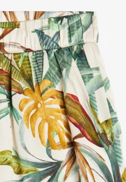 Freddy Pantaloni short donna in satin di viscosa fantasia tropical-Donna Padel|Shorts