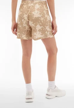 Freddy Pantaloni short donna in satin di viscosa fantasia tropical-Donna Padel|Shorts