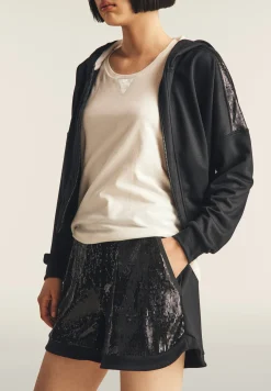 Freddy Pantaloni Shorts con paillettes e logo posteriore-Donna Shorts