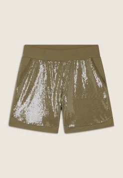 Freddy Pantaloni Shorts con paillettes e logo posteriore-Donna Shorts