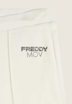 Freddy Pantaloni Slim Fit in French Terry con fondo Flare-Donna Pantaloni Sportivi