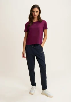 Freddy Pantaloni slim fit in jersey con dettagli floreali-Donna Pilates|Ginnastica