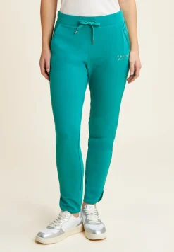 Freddy Pantaloni slim fit in jersey con dettagli floreali-Donna Pilates|Ginnastica