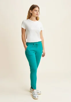 Freddy Pantaloni slim fit in jersey con dettagli floreali-Donna Pilates|Ginnastica